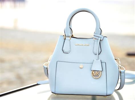 michael kors light blue purse